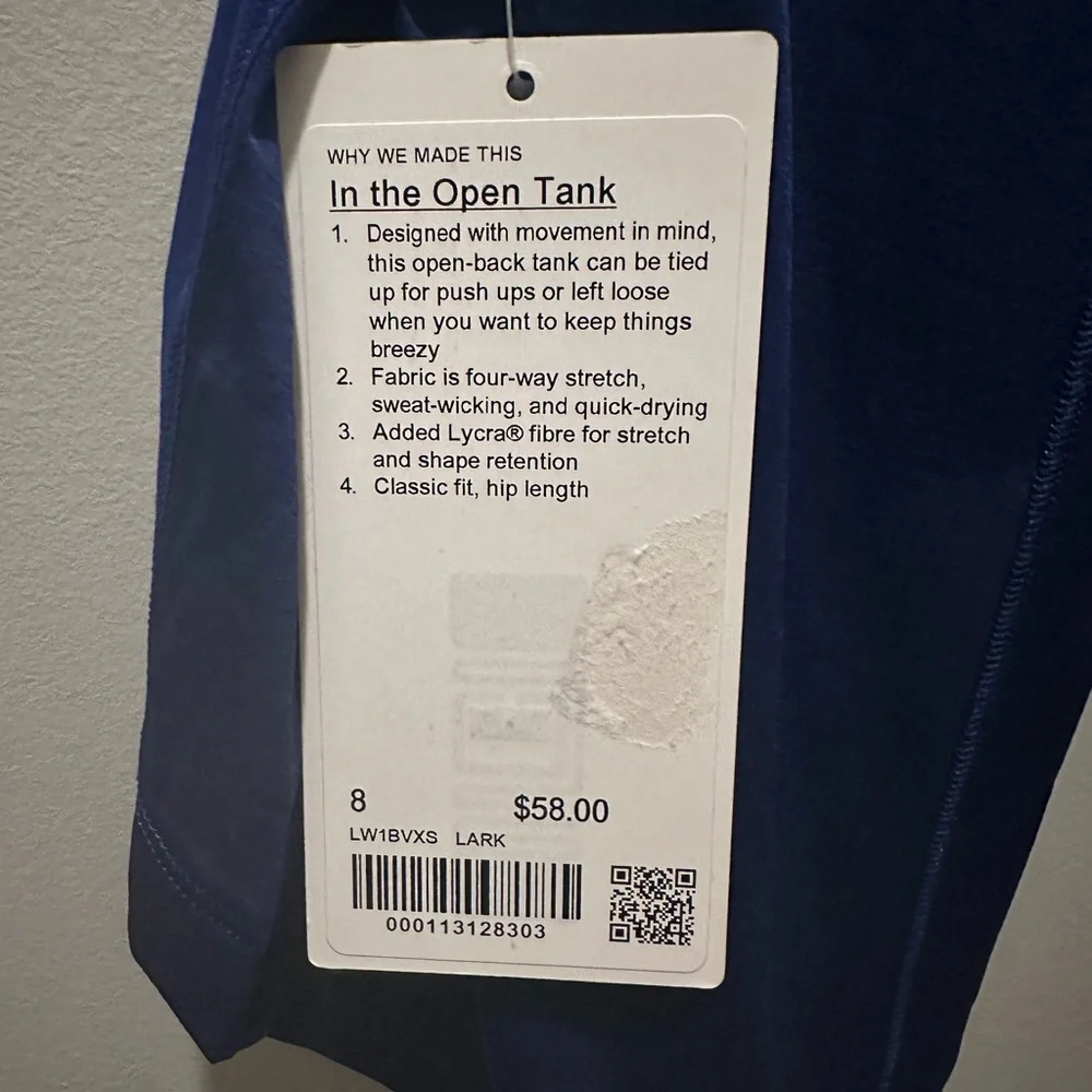 Lululemon In the Open Tank - Blue NWT - Picture 7 of 9